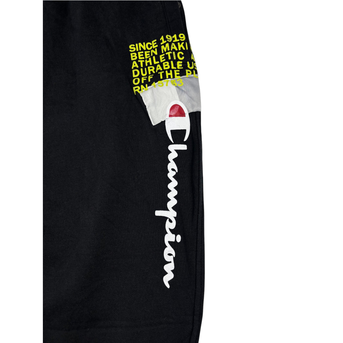 Champion Jogginghose schwarz Big Logo Print XL