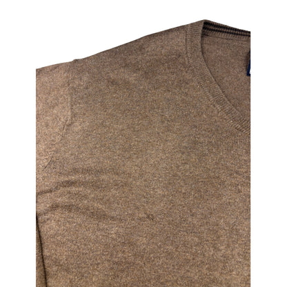 Chaps Vintage V-Neck Pullover braun XL Baumwolle Kaschmir Logo-Stick