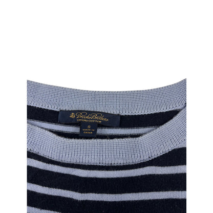 Brooks & Brothers Vintage Strickkleid blau gestreift S Longpullover Taschen