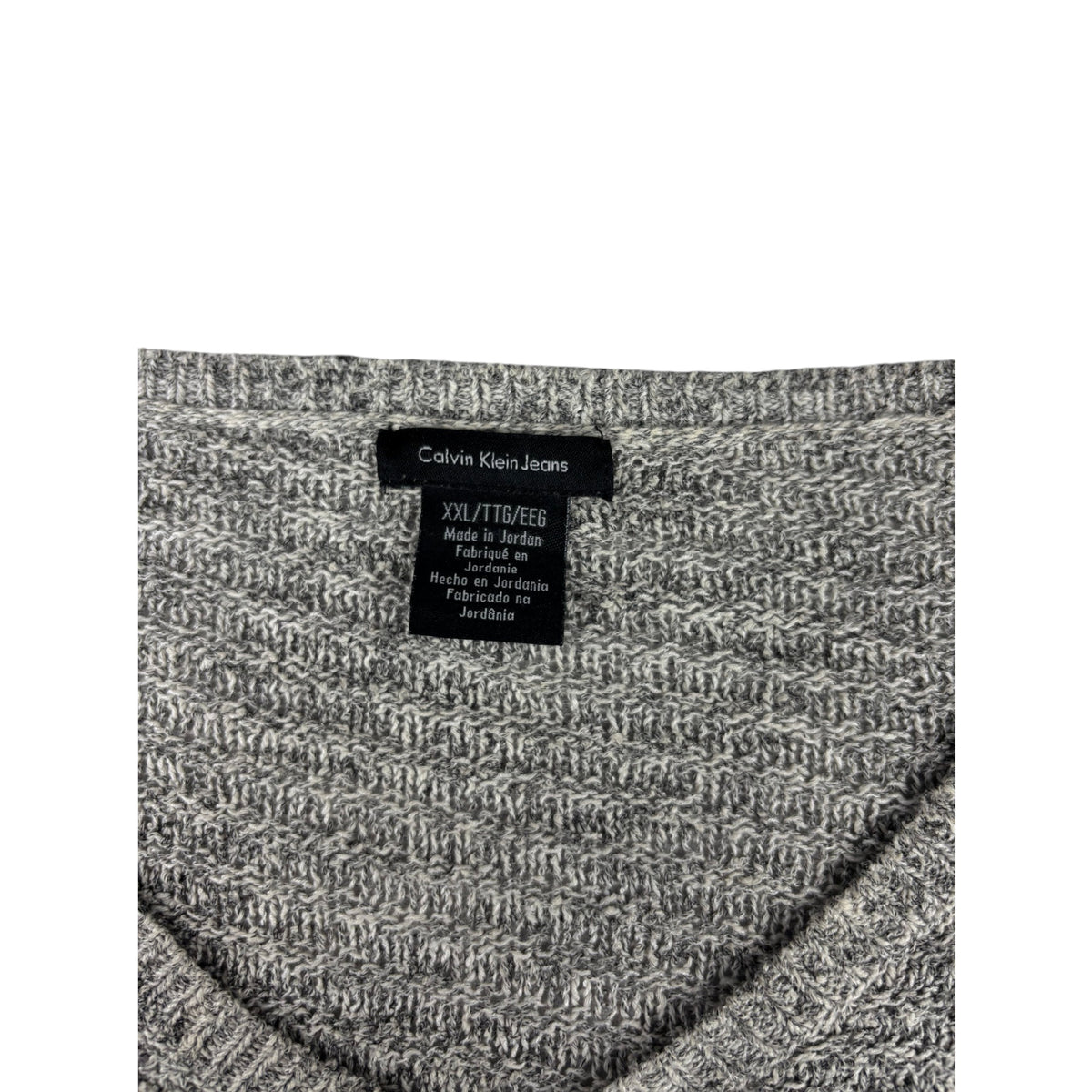 Calvin Klein Jeans Vintage V-Neck Pullover grau XXL Strickpullover