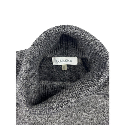 Calvin Klein Vintage Rollkragenpullover grau XL Feinstrick Turtleneck Sweater