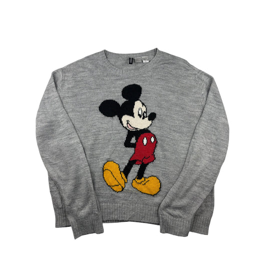 Disney Vintage MickeyMouse Pullover grau M Divided Comic Strickpullover