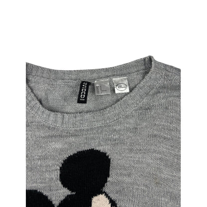 Disney Vintage MickeyMouse Pullover grau M Divided Comic Strickpullover