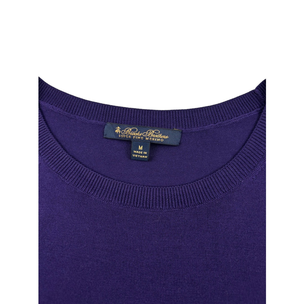 Brooks & Brothers Stricktop lila M Merino Ärmellos Feinripp Top
