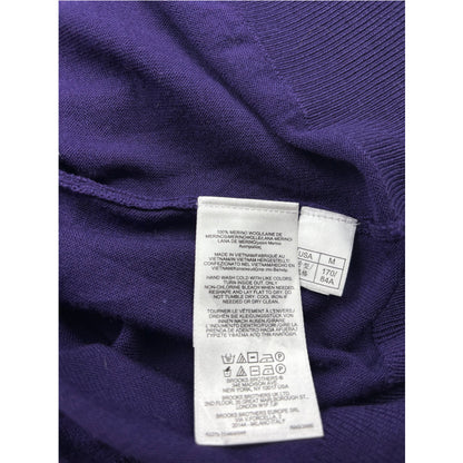 Brooks & Brothers Stricktop lila M Merino Ärmellos Feinripp Top