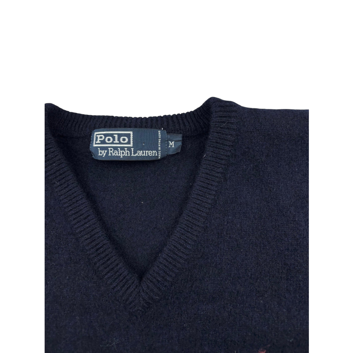 Ralph Lauren Vintage Strickweste dunkelblau M Lammwolle