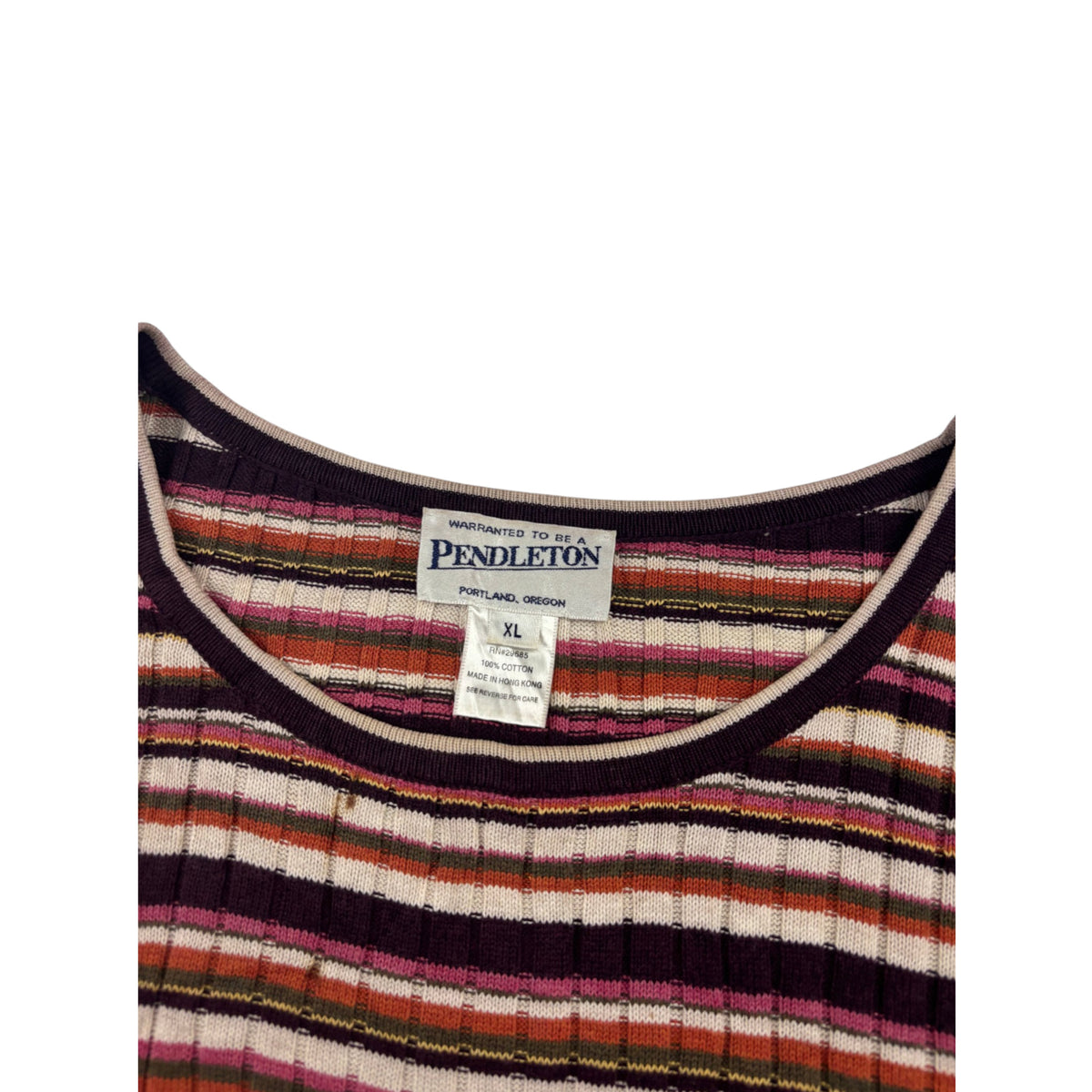 Pendleton Ribbed Vintage Strickpullover XL bunt