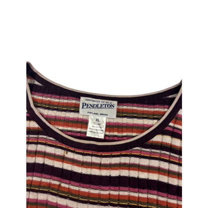 Pendleton Ribbed Vintage Strickpullover XL bunt