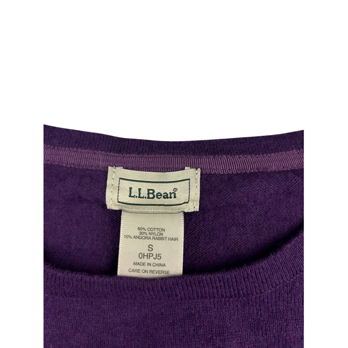 L.L. Bean Vintage Feinstrick Tunika Top S Violett