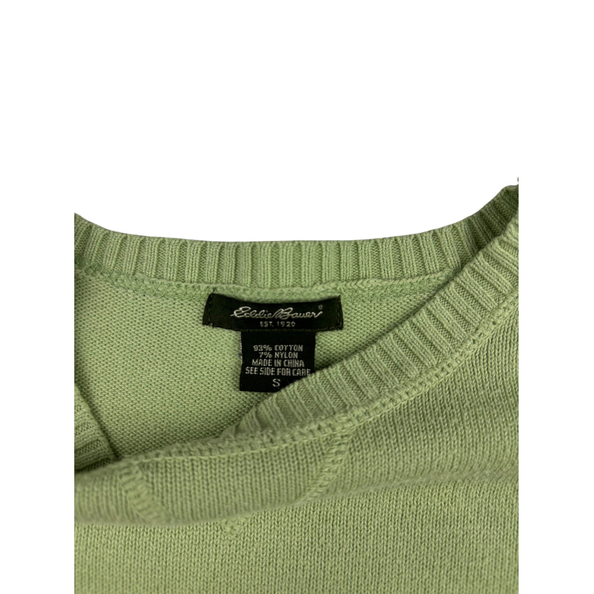 Eddie Bauer Vintage Strickpullover S hellgrün