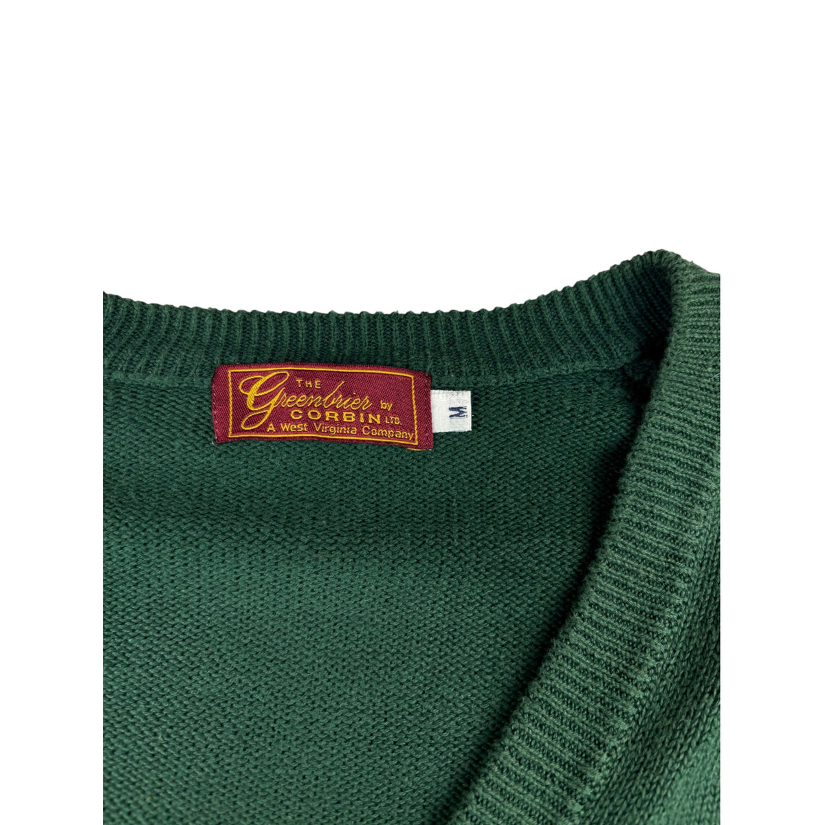 Grand Slam Vintage V-Ausschnitt Golf-Pullover M Dunkelgrün