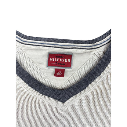 Tommy Hilfiger Vintage V-Neck Strickpullover L beige